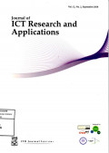 Journal of ICT Research and Applications (Jurnal vol. 12, no. 2, tahun 2018)